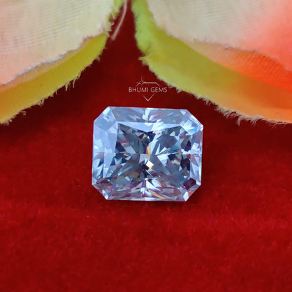 1CT-10CT Light Blue Radiant Cut VVS1 Loose Moissanite Loose Diamond For Making Jewellery Engagement Ring - view 6