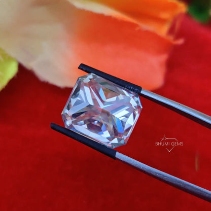 1CT-10CT Light Blue Radiant Cut VVS1 Loose Moissanite Loose Diamond For Making Jewellery Engagement Ring - view 5