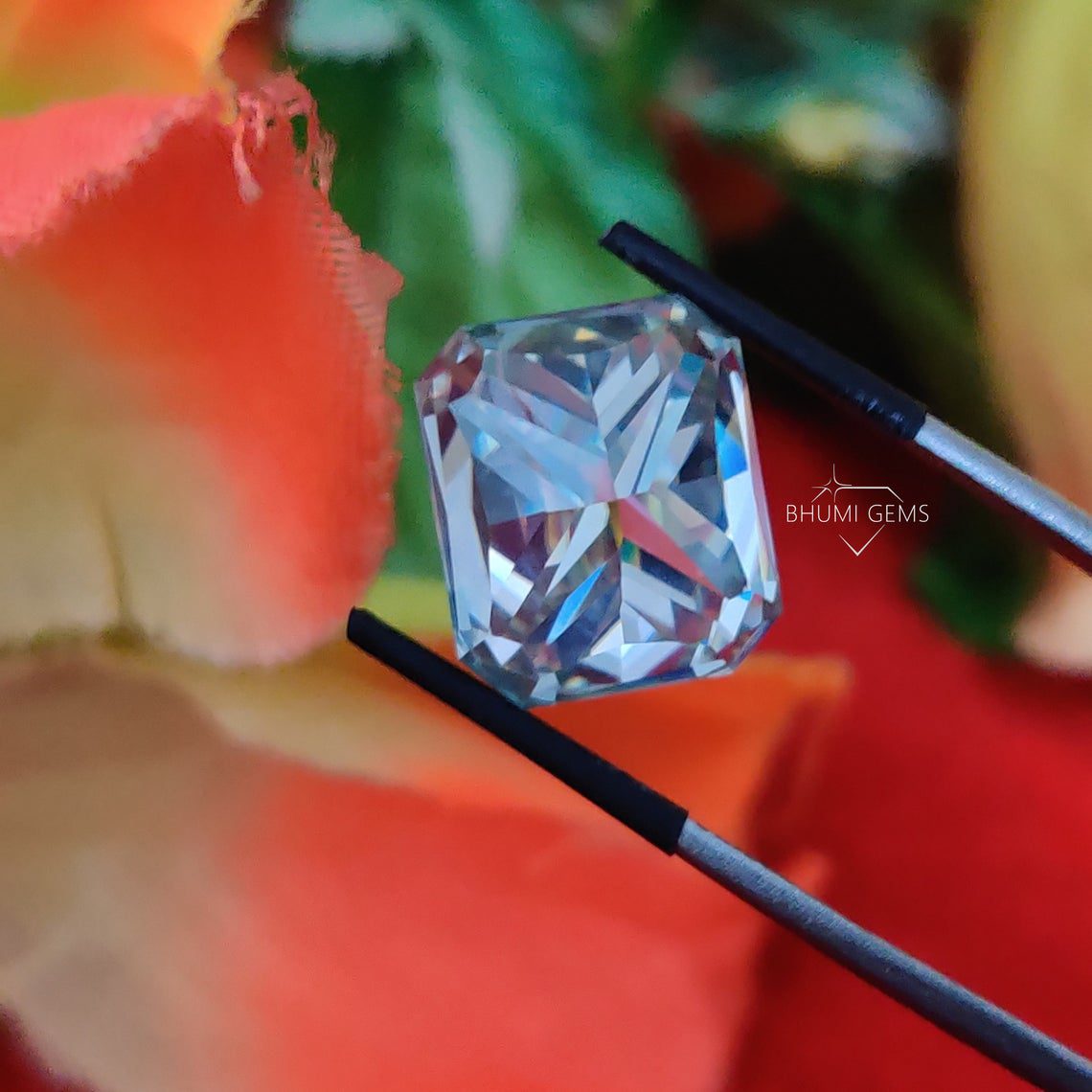 1CT-10CT Light Blue Radiant Cut VVS1 Loose Moissanite Loose Diamond For Making Jewellery Engagement Ring - view 3