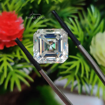 1CT-50CT Asscher Cut VVS1 Colorless Moissanite Loose Diamond - view 5
