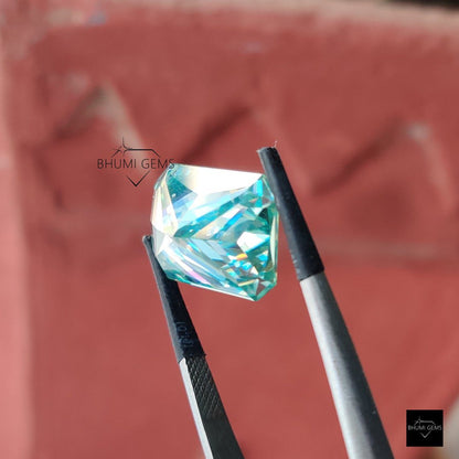 1CT-50CT Blue Radiant Cut VVS1 Loose Moissanite Loose Diamond For Making Jewelry Engagement Ring - view 4