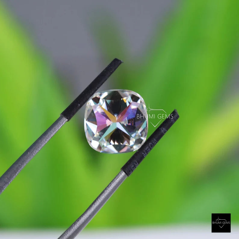 1CT-50CT Cushion VVS1 Colorless Loose Moissanite Diamond - view 5