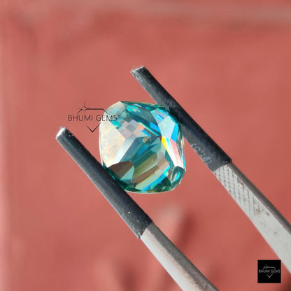 1CT-50CT Dark Blue Cushion Loose Moissanite - view 5