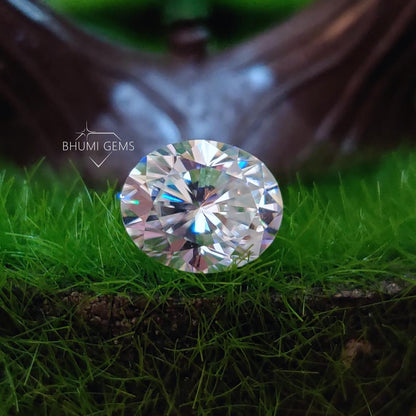 1CT-50CT Oval Cut VVS1 Colorless Moissanite Loose Diamond - view 2
