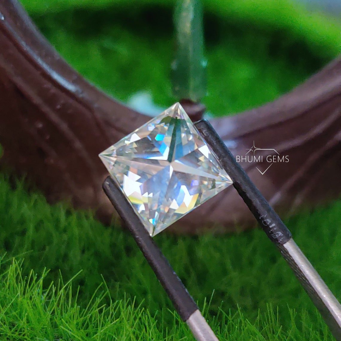 1CT-50CT Princess VVS1 Colorless Moissanite Loose Diamond - view 6
