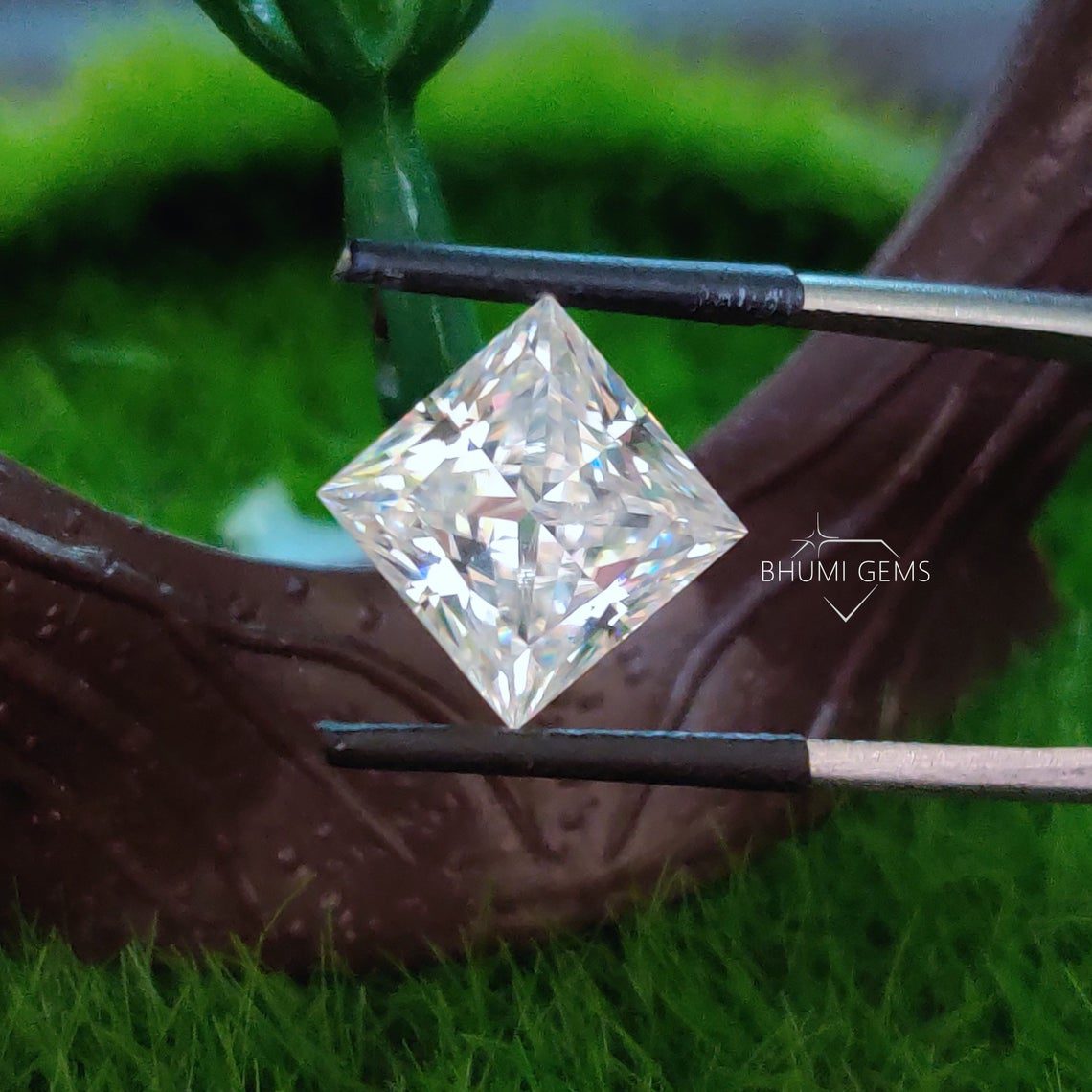 1CT-50CT Princess VVS1 Colorless Moissanite Loose Diamond - view 4