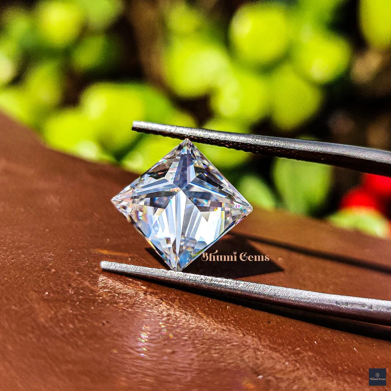 1CT-50CT Princess VVS1 Colorless Moissanite Loose Diamond - view 5