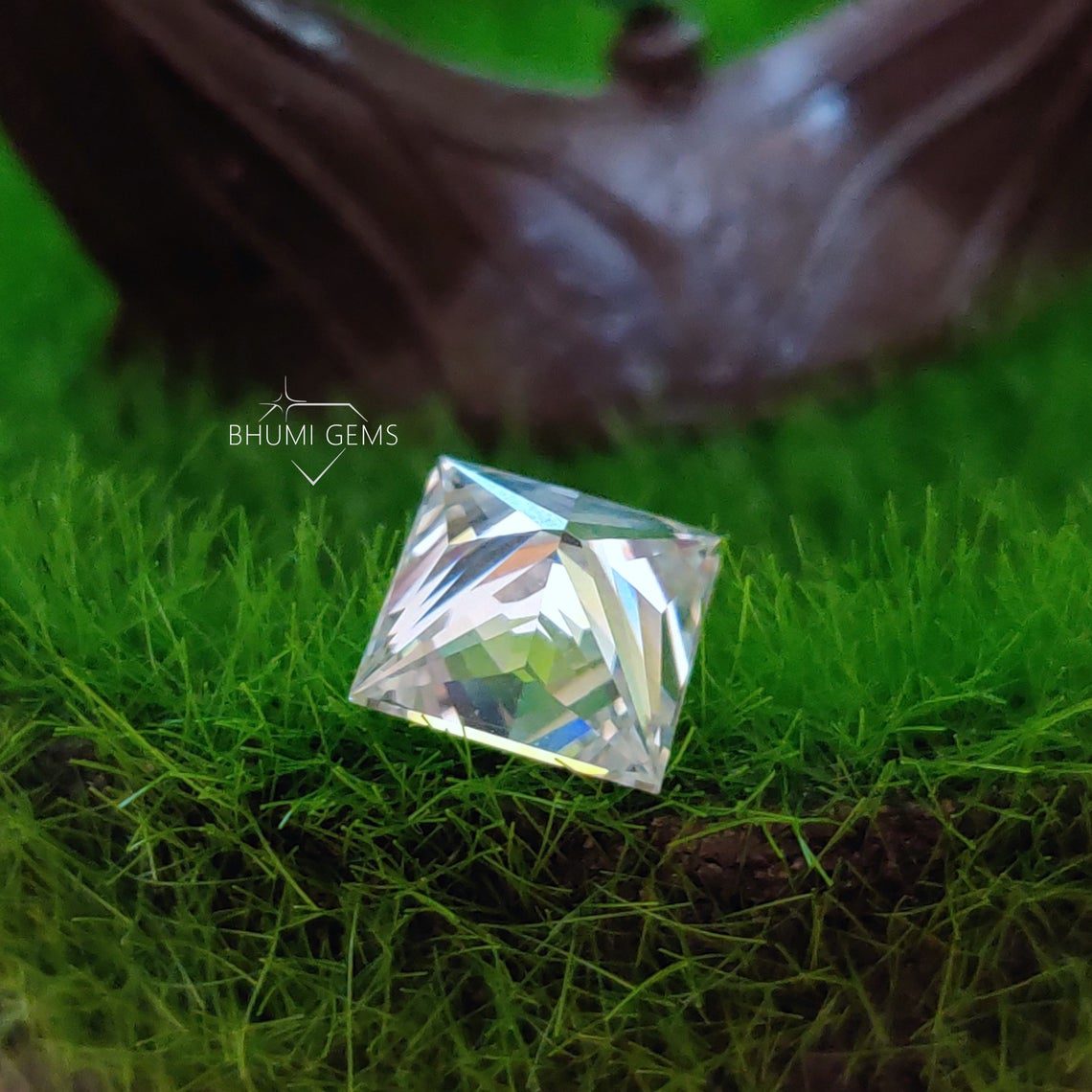 1CT-50CT Princess VVS1 Colorless Moissanite Loose Diamond - view 3
