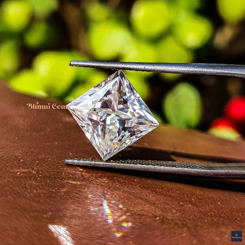 1CT-50CT Princess VVS1 Colorless Moissanite Loose Diamond - view 2