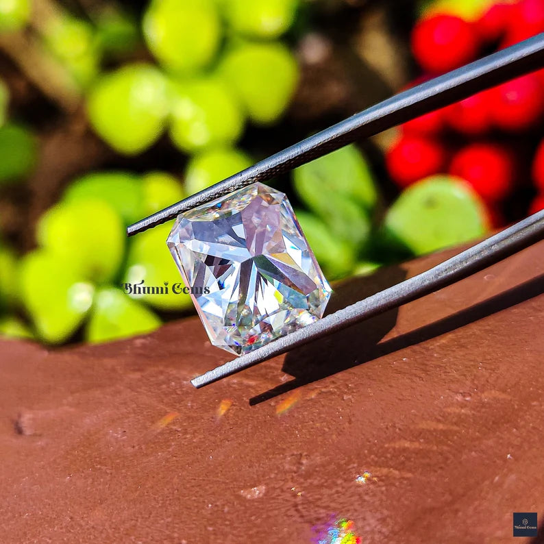 1CT-50CT Radiant Colorless Loose Moissanite Gemstone For Engagement Ring - view 2