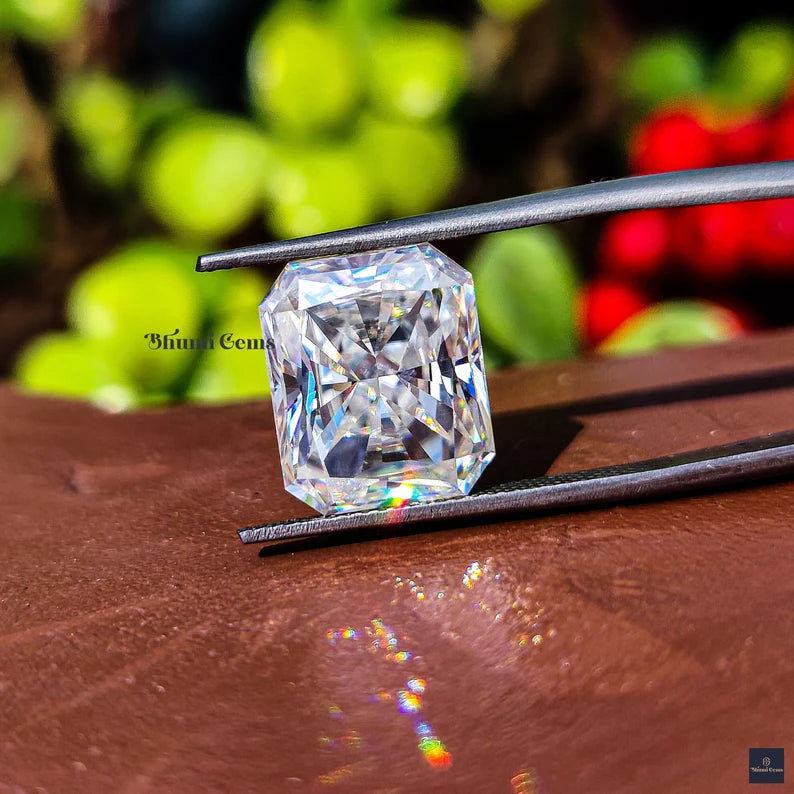1CT-50CT Radiant Colorless Loose Moissanite Gemstone For Engagement Ring - view 5