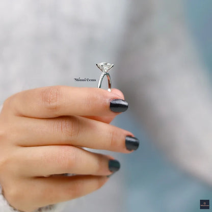 2 CT Princess Moissanite Engagement Ring - view 3