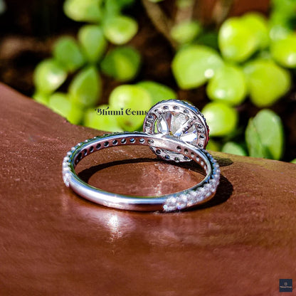 2 CT Round Old European Cut Moissanite Engagement Ring - view 5