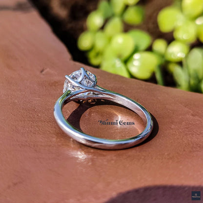 2 CT Round Solitaire Moissanite Ring - view 6