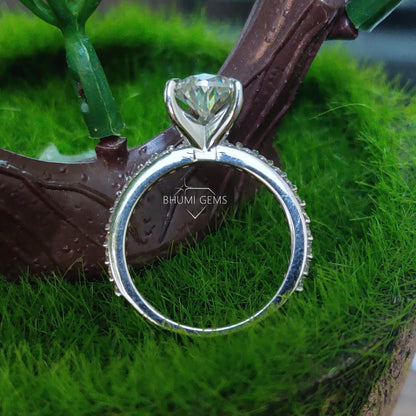 2.32TCW Pear Colorless Moissanite Engagement Ring - view 6