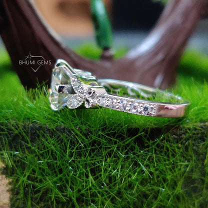 2.38TCW Round Cut Moissanite Engagement Ring - view 3
