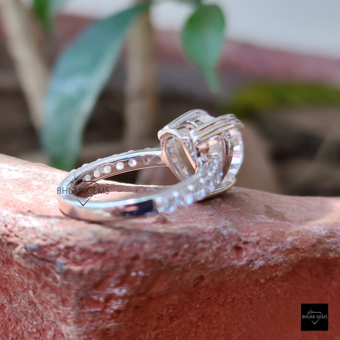 2.70 TCW Heart Cut Moissanite Ring - view 5