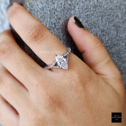2.27TW Marquise Moissanite Engagement Ring - view 2
