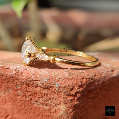 2.5 TCW OEC Moissanite Engagement Ring - view 5