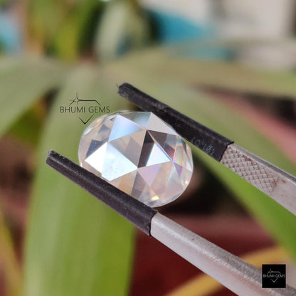 2CT-50CT Round Rose Cut Colorless Moissanite Loose Diamond For Making Jewelry Engagement Ring - view 3