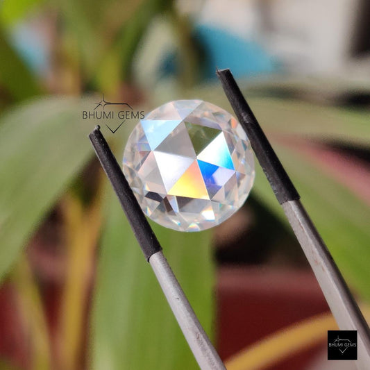 2CT-50CT Round Rose Cut Colorless Moissanite Loose Diamond For Making Jewelry Engagement Ring - view 2