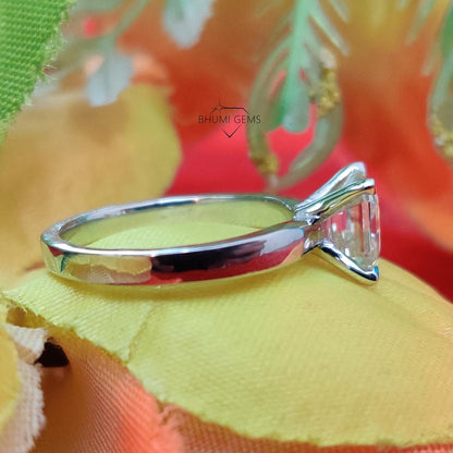 2CT Asscher Colorless Solitaire Moissanite Ring - view 4