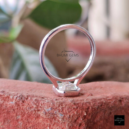 2 CT Asscher Cut Moissanite Solitaire Ring - view 6