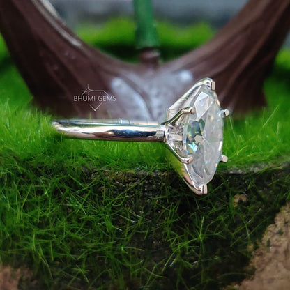 2CT Marquise Cut Moissanite Engagement Ring - view 2