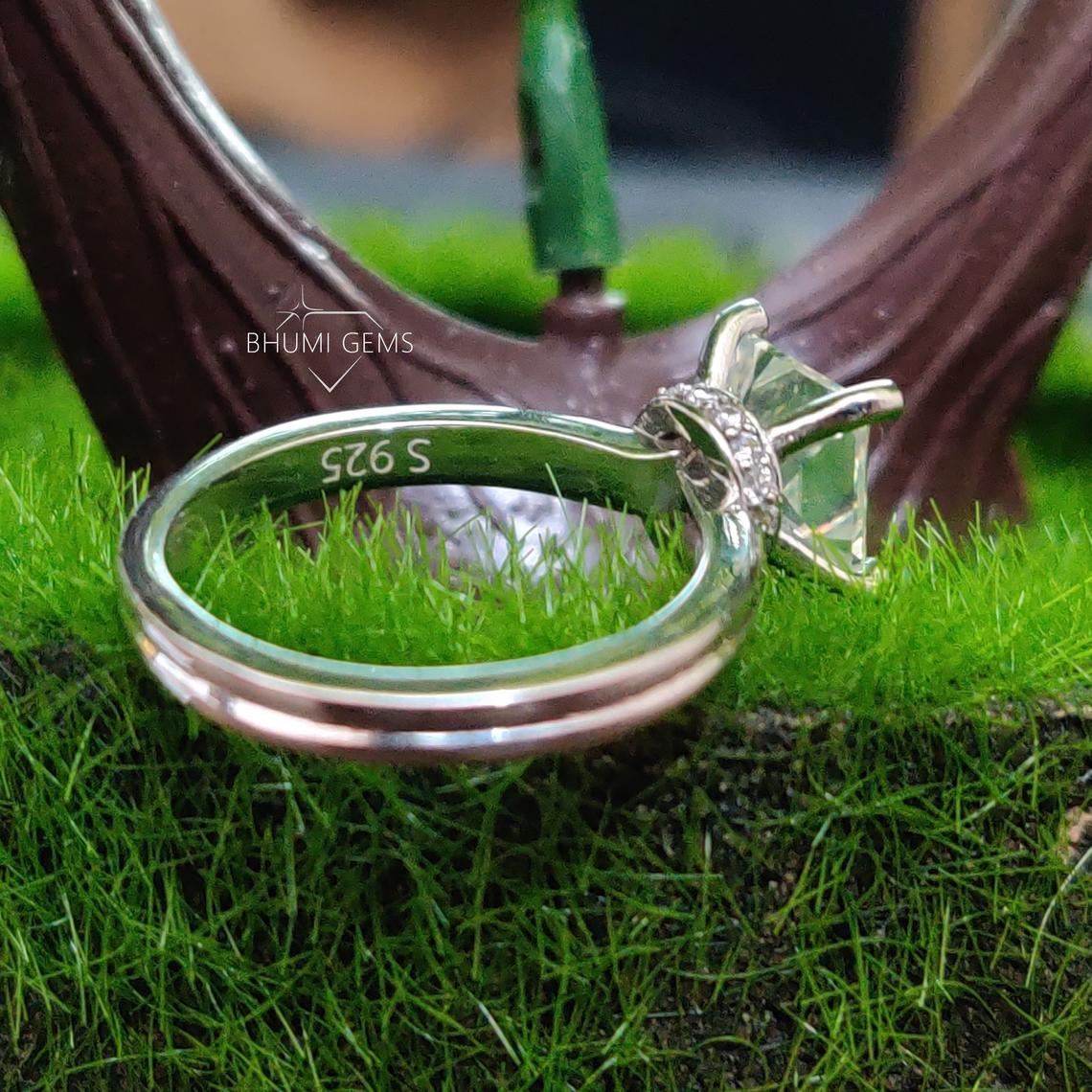 2CT Princess Cut Moissanite Engagement Ring - view 5