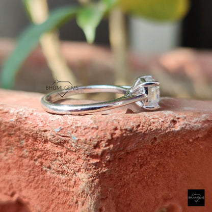 2 CT Radiant Cut Colorless Moissanite Engagement Ring - view 3