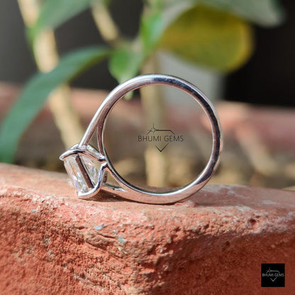 2 CT Radiant Cut Colorless Moissanite Engagement Ring - view 5