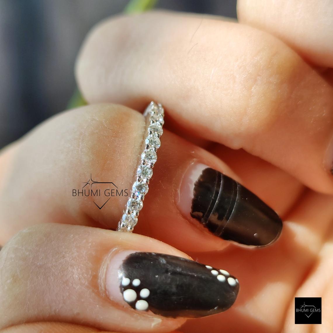 2MM Round Moissanite Full Eternity Band - view 6