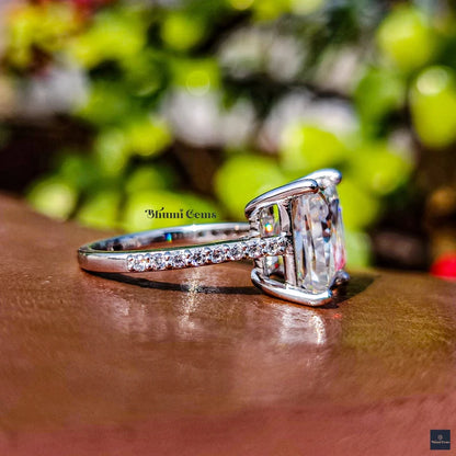 3 CT Princess Moissanite Engagement Ring - view 5