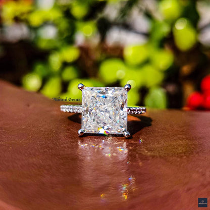 3 CT Princess Moissanite Engagement Ring