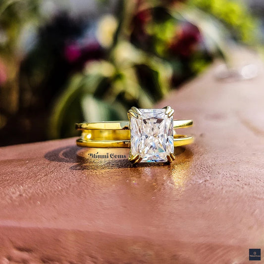 3 CT Radiant Moissanite Engagement Ring - view 2