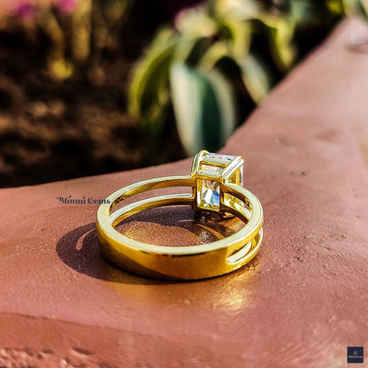 3 CT Radiant Moissanite Engagement Ring - view 4