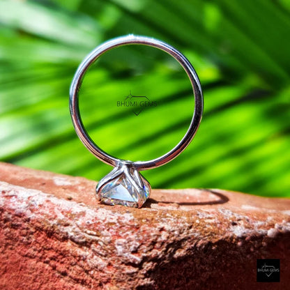 3 CT Square Radiant Cut Moissanite Solitaire Ring - view 5