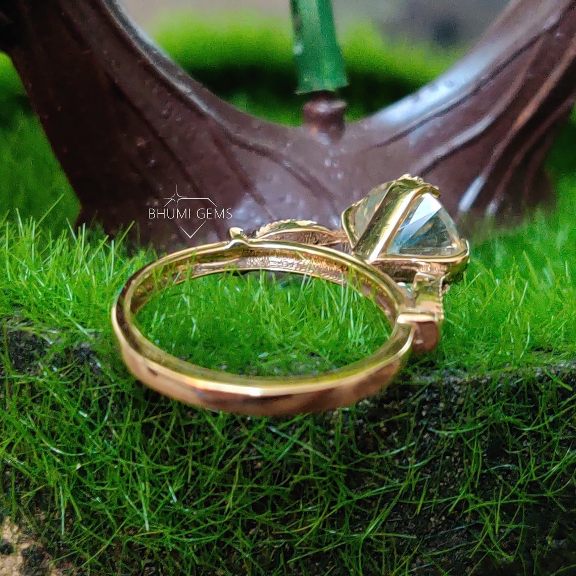 3.14TCW Round Old European Cut Moissanite Engagement Ring - view 5