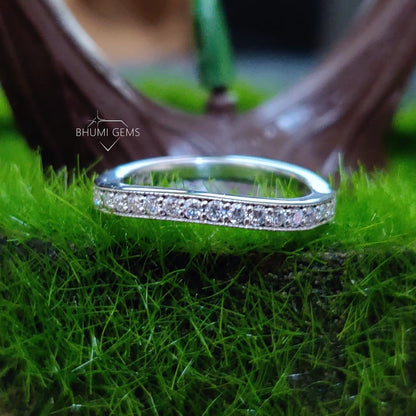 3.19TCW Round Cut VVS1 Colorless Moissanite Wedding Set - view 5