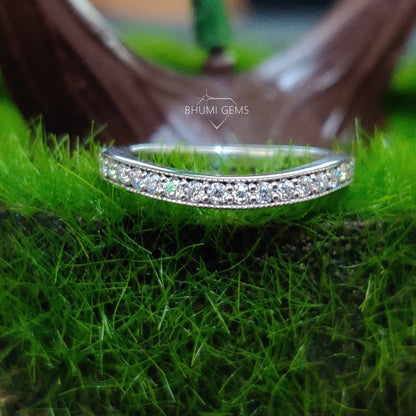 3.19TCW Round Cut VVS1 Colorless Moissanite Wedding Set - view 6
