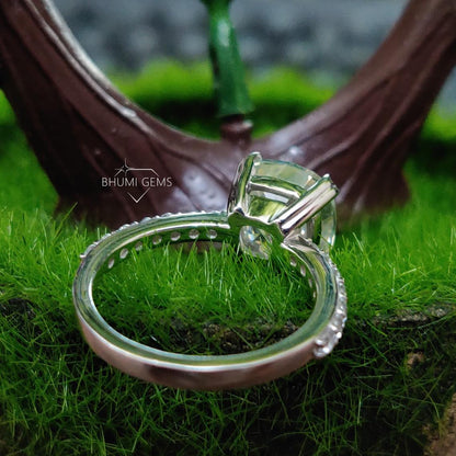3.39TCW Cushion Colorless Moissanite Engagement Ring - view 6