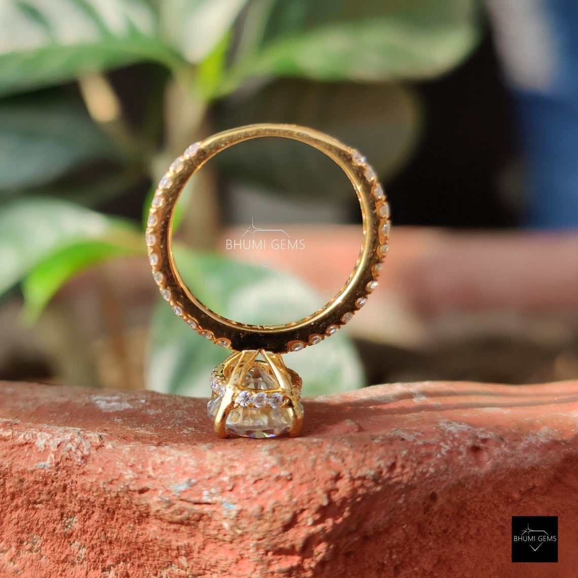 3.34 TCW Oval Moissanite Engagement Ring - view 6