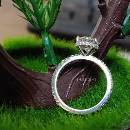 3.56TCW Oval Cut Moissanite Ring - view 6