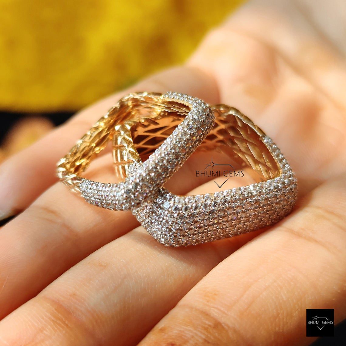 Round Moissanite | Couple Rings | Wedding Set | Men's Ring