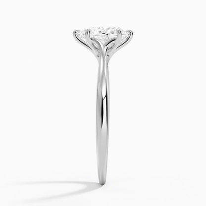Solitaire 1 CT Pear Cut Lab Grown Diamond Ring - view 7