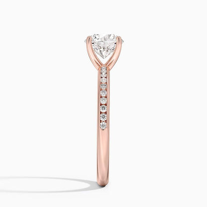 Solitaire 1 CT Round Cut Lab Grown Diamond Ring - view 7