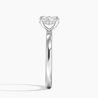 Hidden Halo 1 CT Oval Cut Lab Grown Diamond Engagement Ring - view 3