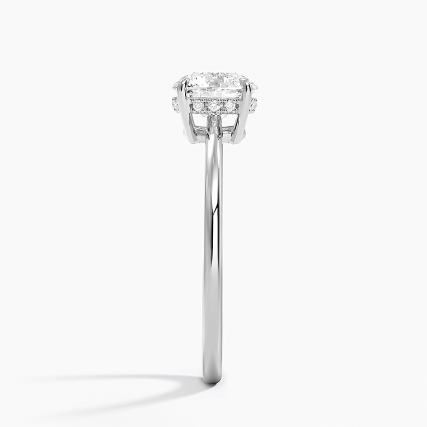 Solitaire 1 CT Round Cut Lab Grown Diamond Engagement Ring - view 3