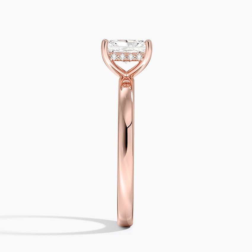 Hidden Halo 1 CT Radiant Cut Lab Grown Diamond Engagement Ring - view 5