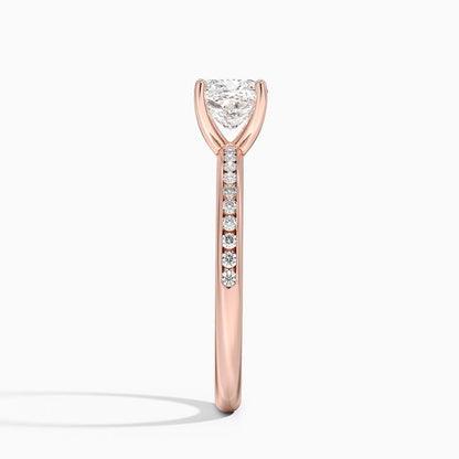 Solitaire 1 CT Cushion Cut Lab Grown Diamond Ring - view 7